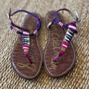 Sam Edelman Gail T-Strap Beaded Sandals